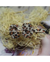 豹紋蝴蝶髮夾-橙色